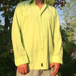 Neon green dress shirt